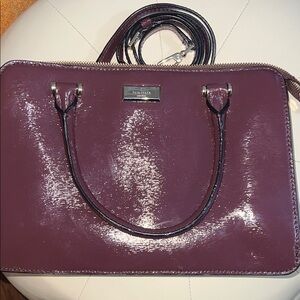 kate spade Patent Leather Satchel in Plum